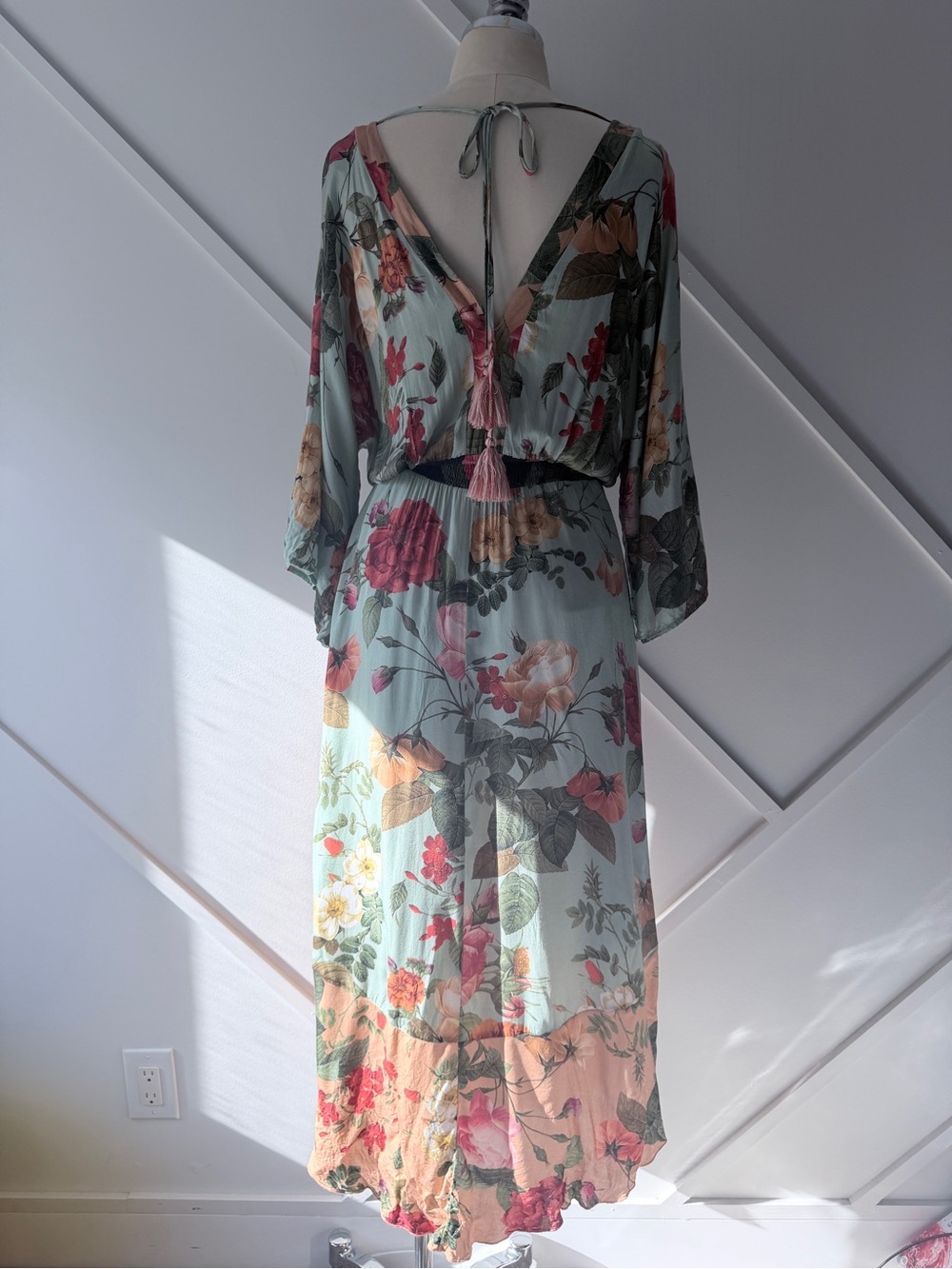 Farm Rio Marilla Maxi Dress Floral Tropical Boho Resort Maxi Dress Brazil XS - Picture 4 of 14